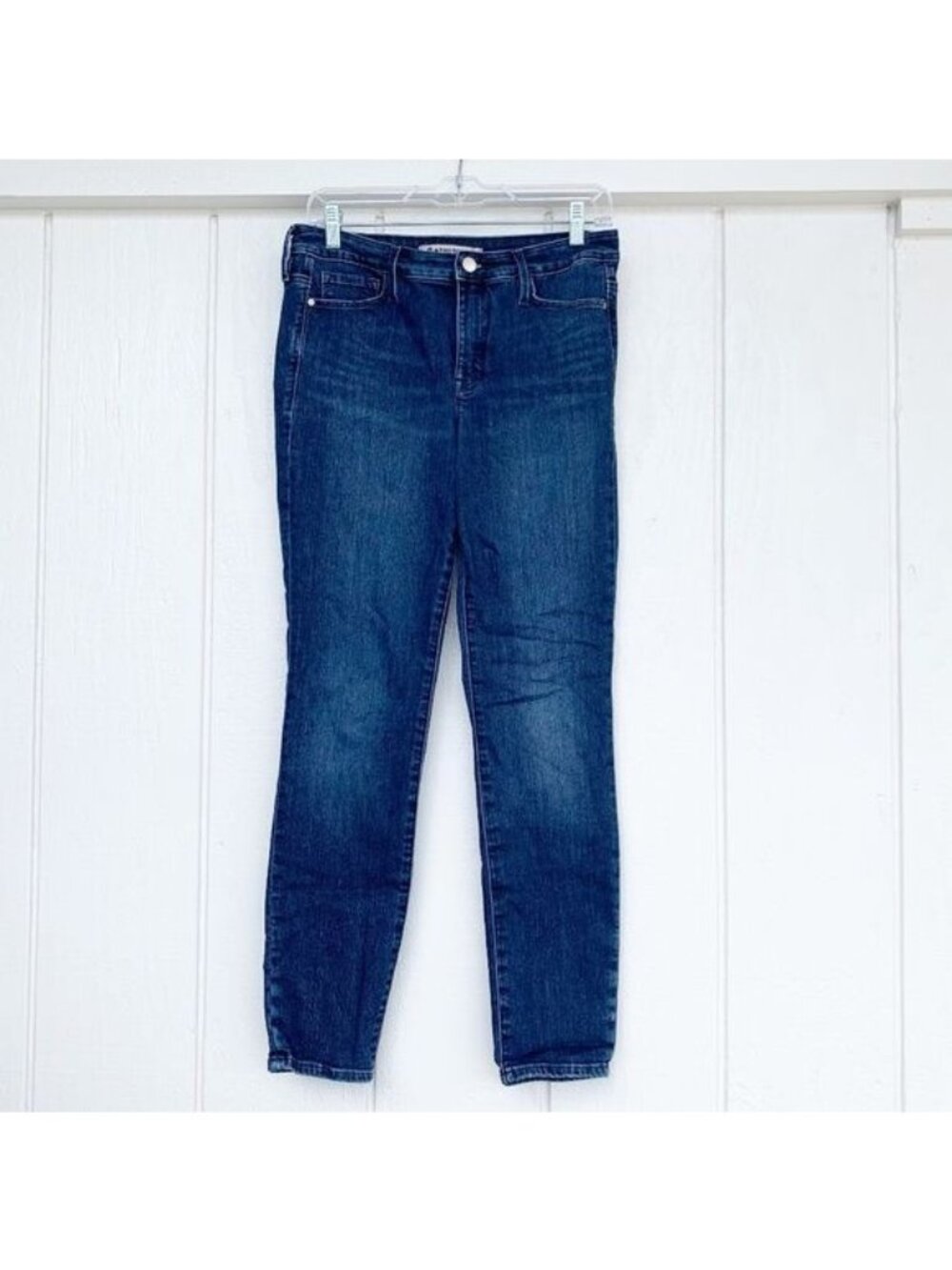 Athleta Sculptek Dark Wash Blue Cotton Blend Denim Jeans Women's Size 8